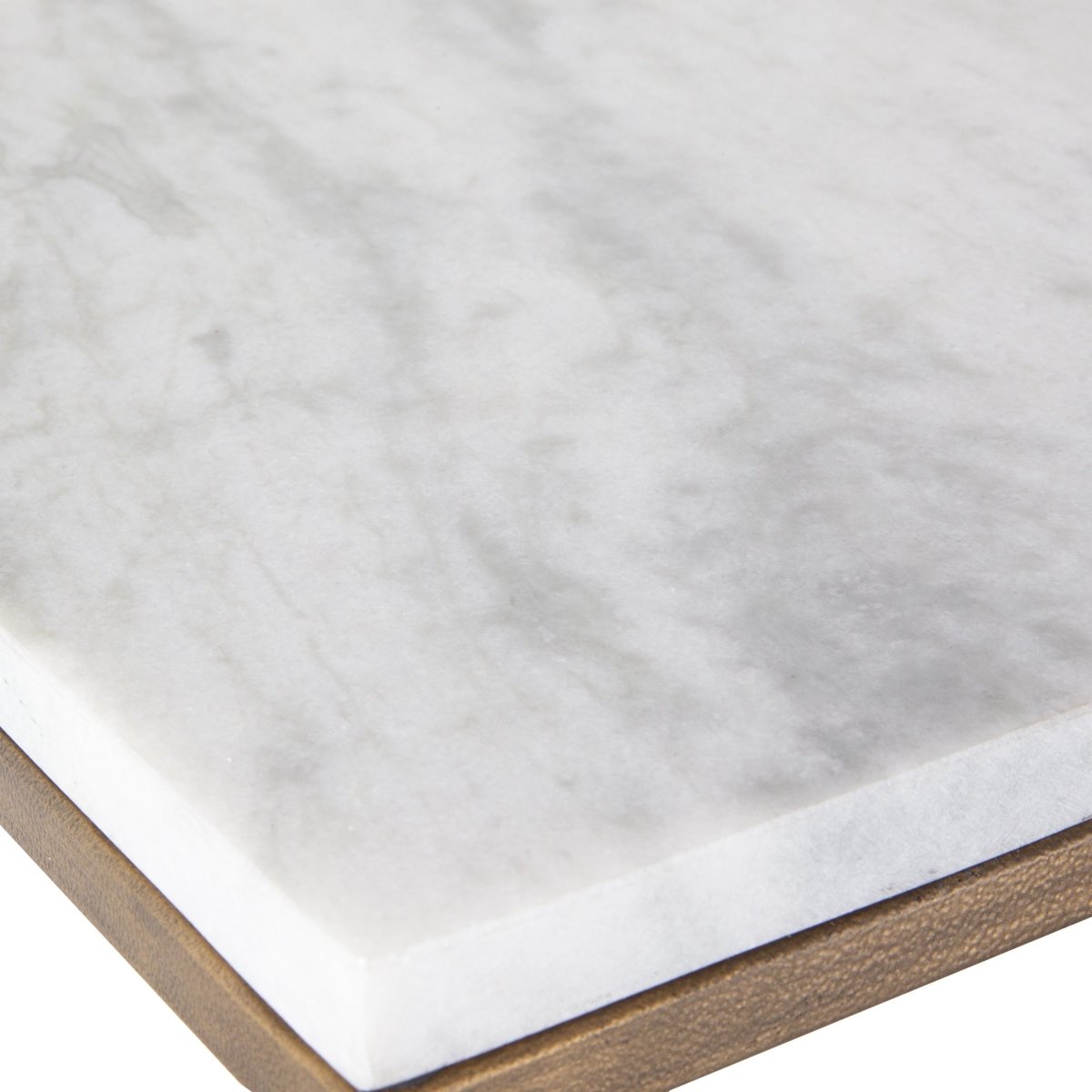 Brass Accent Table with Marble Top - Uttermost - Accent Tables by Modest Hut