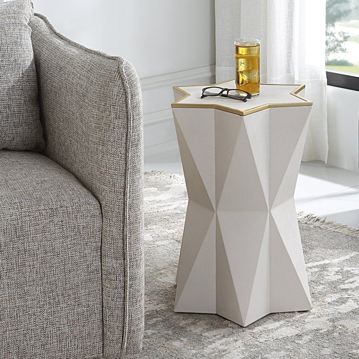 Capella White Accent Table - Uttermost - Accent Tables by Modest Hut