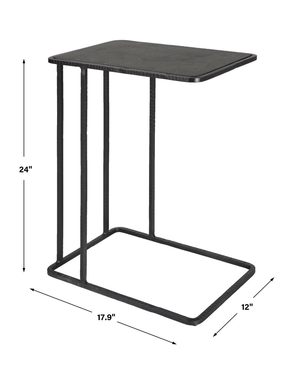 Cavern Stone & Iron Accent Table - Uttermost - Accent Tables by Modest Hut