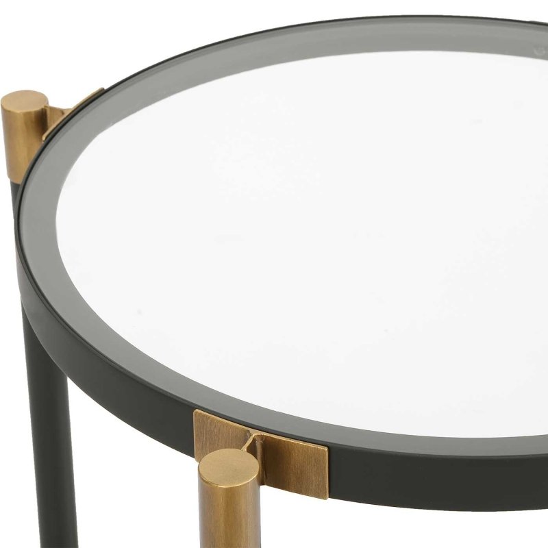 Chadid Round Glass Side Table - Accent Tables