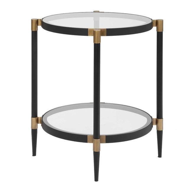Chadid Round Glass Side Table - Accent Tables