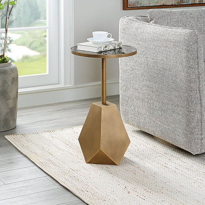 Comet Geometric Bronze Accent Table - Uttermost - Accent Tables by Modest Hut