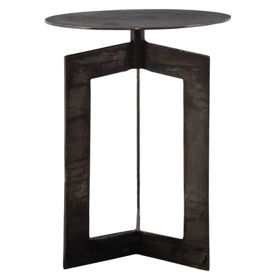 Deltoid Gunmetal Accent Table - Uttermost - Accent Tables by Modest Hut