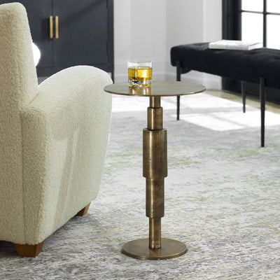 Descend Gold Accent Table - Uttermost - Accent Tables by Modest Hut