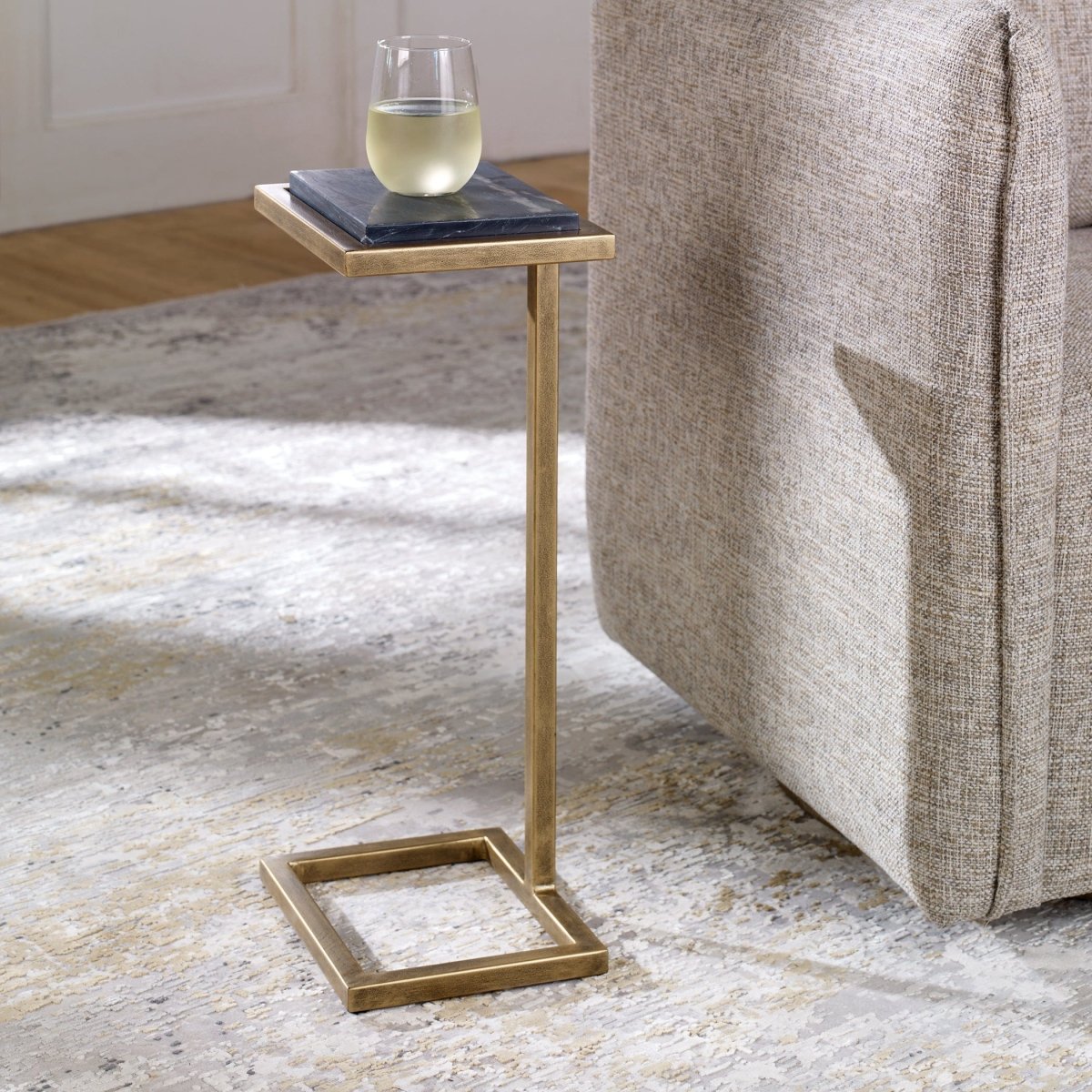 Elegantly Designed Martini Gold Accent Table - Uttermost - Accent Tables by Modest Hut