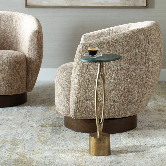 Emerald Green Marble Accent Table - Uttermost - Accent Tables by Modest Hut