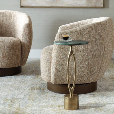 Emerald Green Marble Accent Table - Uttermost - Accent Tables by Modest Hut