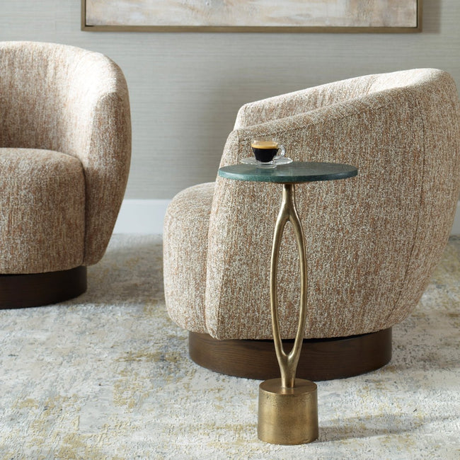 Emerald Green Marble Accent Table - Uttermost - Accent Tables by Modest Hut