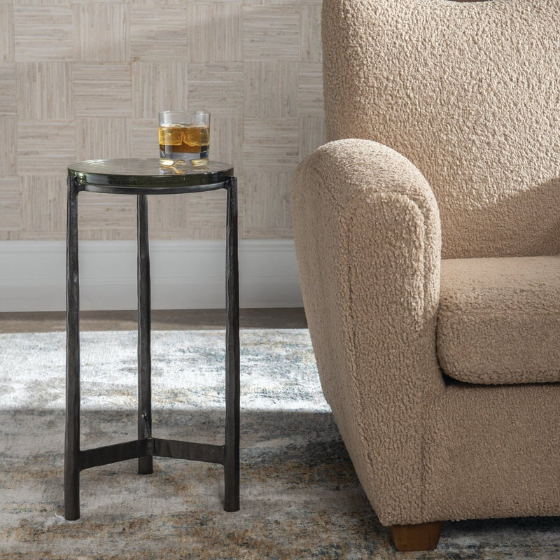 Eternity Iron & Glass Accent Table - Uttermost - Accent Tables by Modest Hut