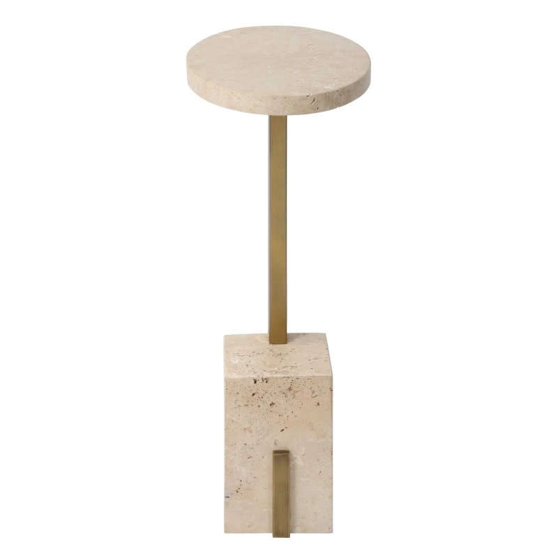 Feranno Travertine Accent Table - Accent Tables