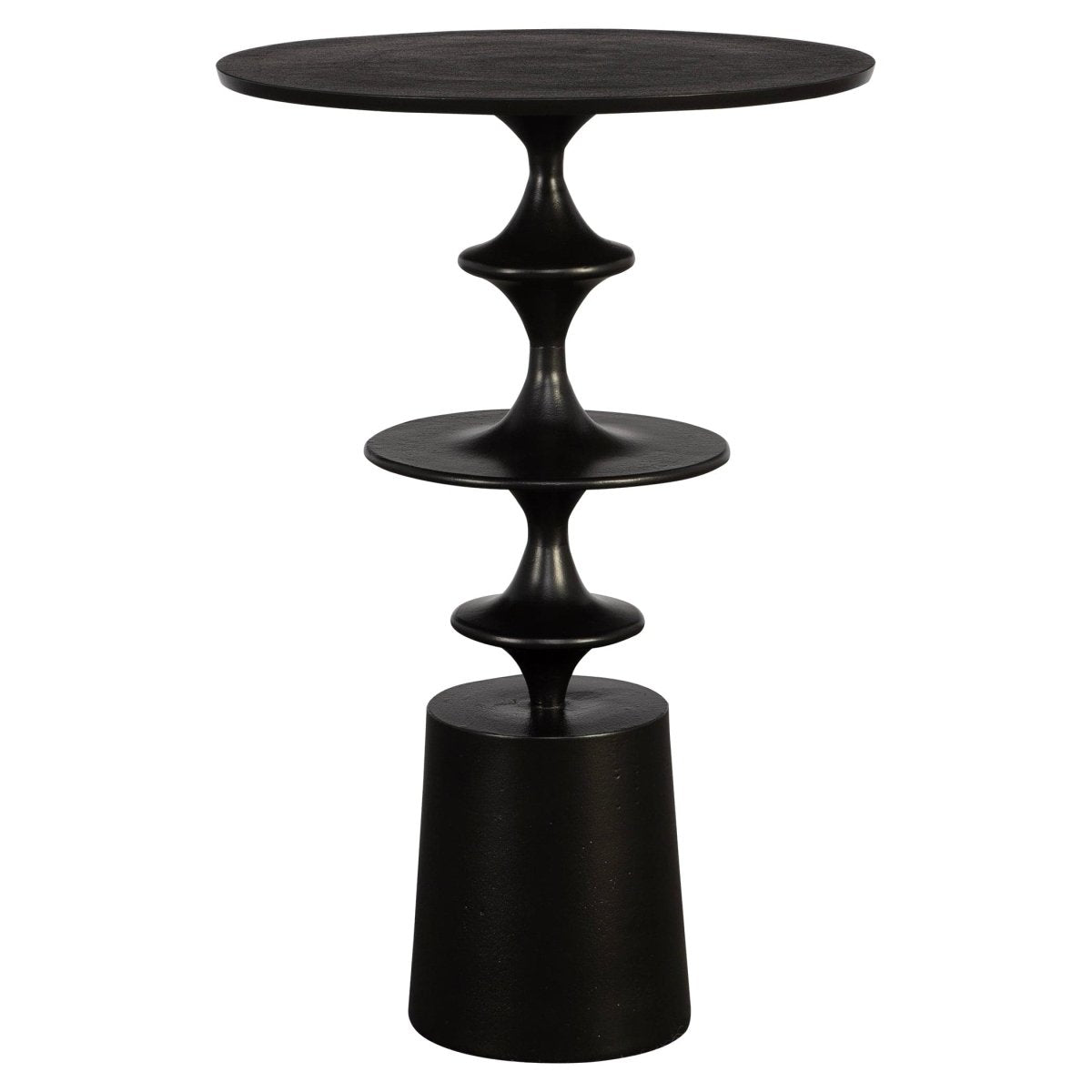 Flight Textured Black Accent Table - Uttermost - Accent Tables by Modest Hut