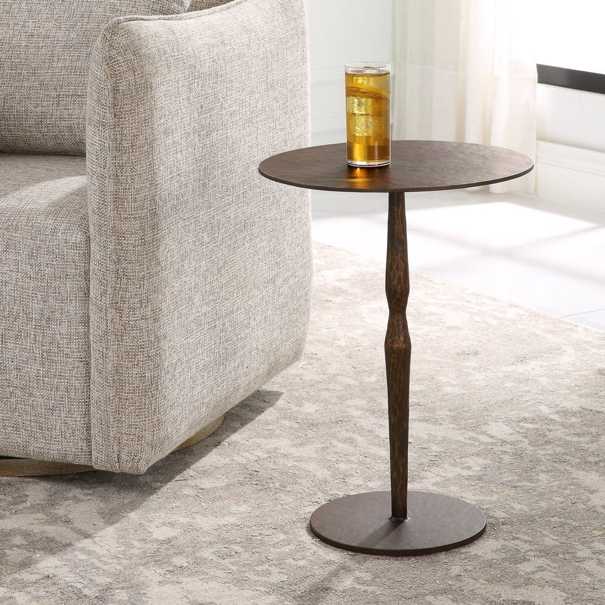 Industria Copper Bronze Accent Table - Uttermost - Accent Tables by Modest Hut