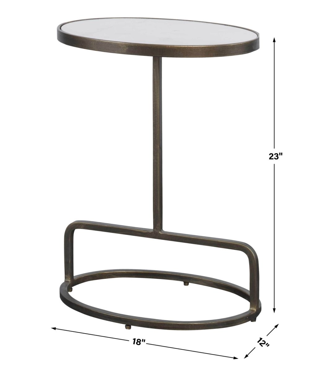 Jessenia Marble Accent Table - Uttermost - Accent Tables by Modest Hut