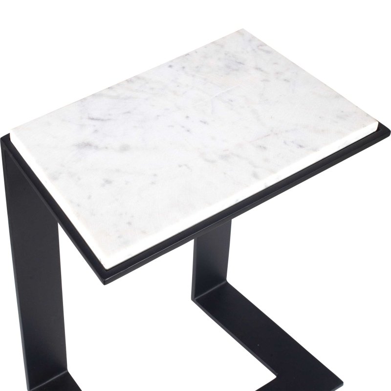 Kenora White Marble Accent Table by Uttermost alternate view 6
