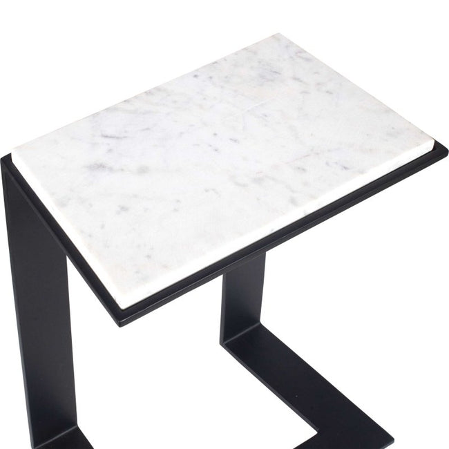 Kenora White Marble Accent Table - Accent Tables