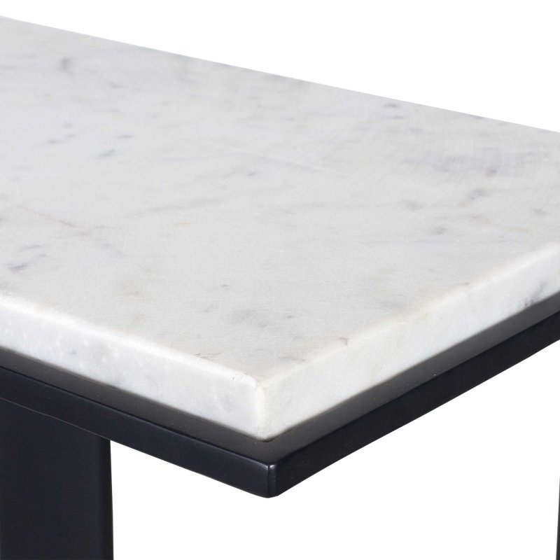 Kenora White Marble Accent Table by Uttermost alternate view 7