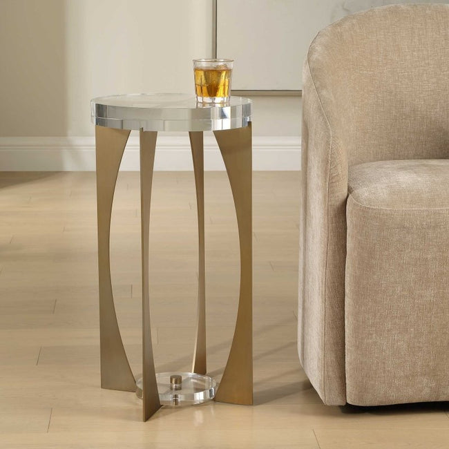Kolkata Brass Accent Table - Accent Tables
