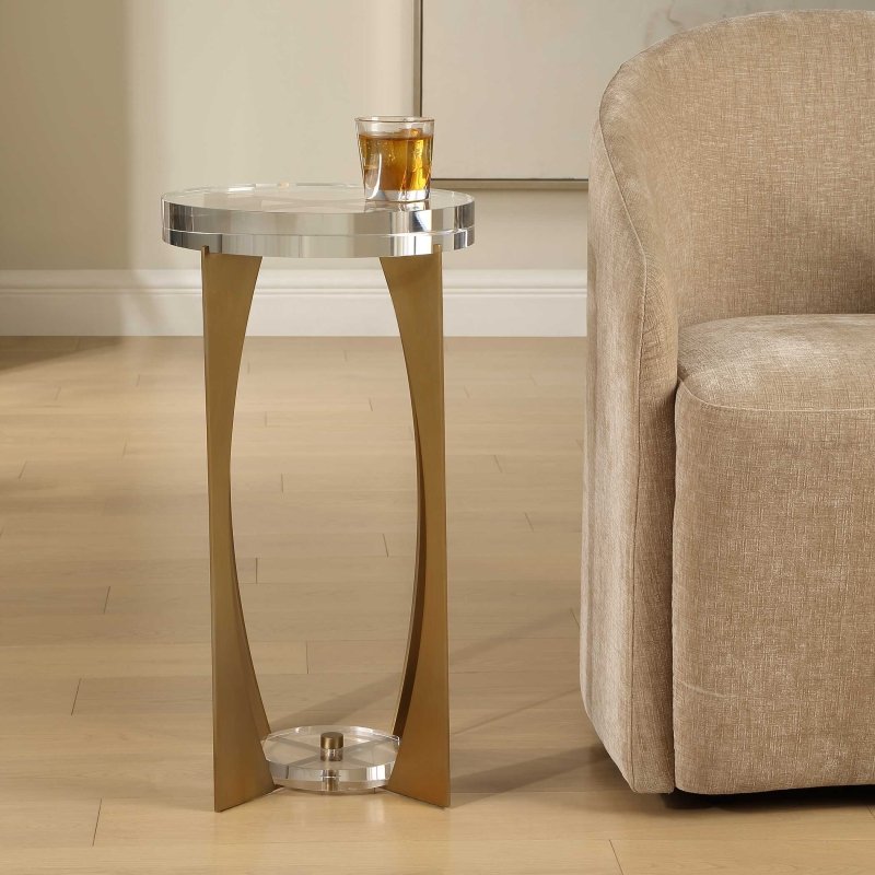 Kolkata Brass Accent Table - Accent Tables