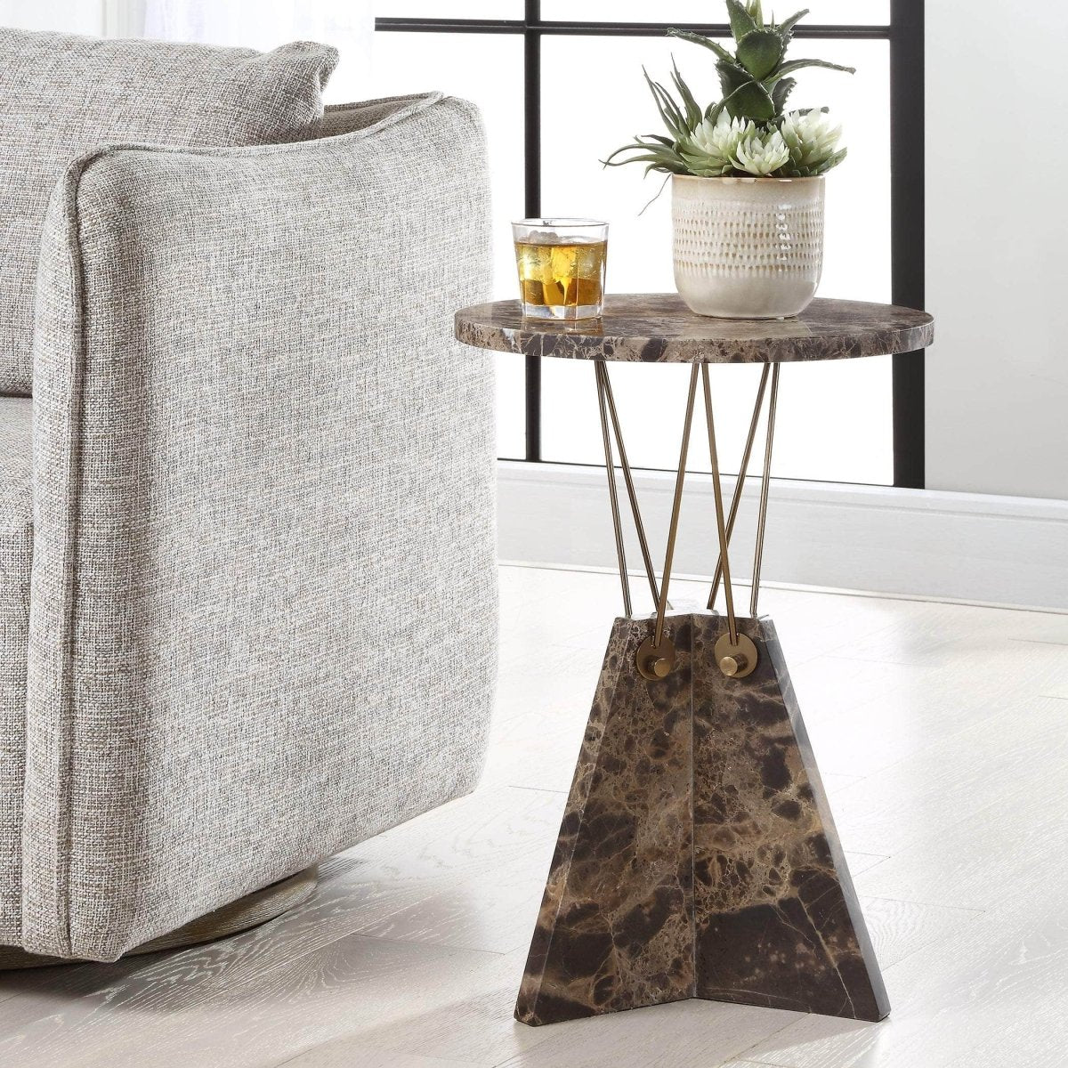 Levitate Marble Accent Table - Uttermost - Accent Tables by Modest Hut