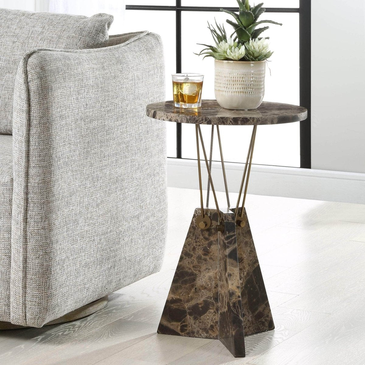 Levitate Marble Accent Table - Uttermost - Accent Tables by Modest Hut