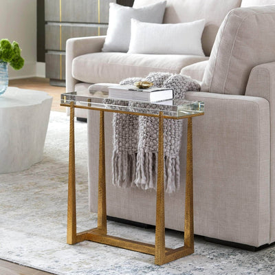 Midas Thick Crystal Accent Table - Uttermost - Accent Tables by Modest Hut