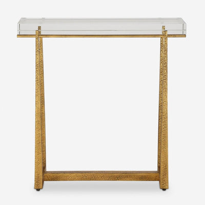 Midas Thick Crystal Accent Table - Uttermost - Accent Tables by Modest Hut