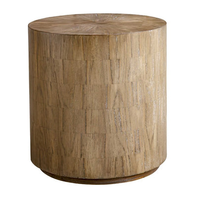 Nevis Wood Cylinder Side Table - Accent Tables