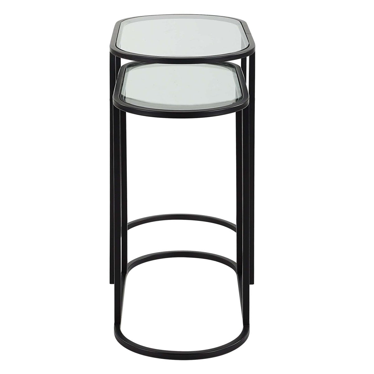 Oval Shaped Iron Nesting Tables - S/2 - Uttermost - Accent Tables by Modest Hut