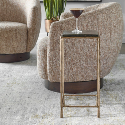 Ovard Antiqued Gold Accent Table - Uttermost - Accent Tables by Modest Hut