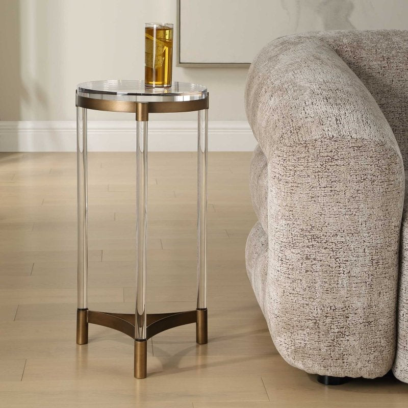 Pereira Round Acrylic Accent Table - Accent Tables