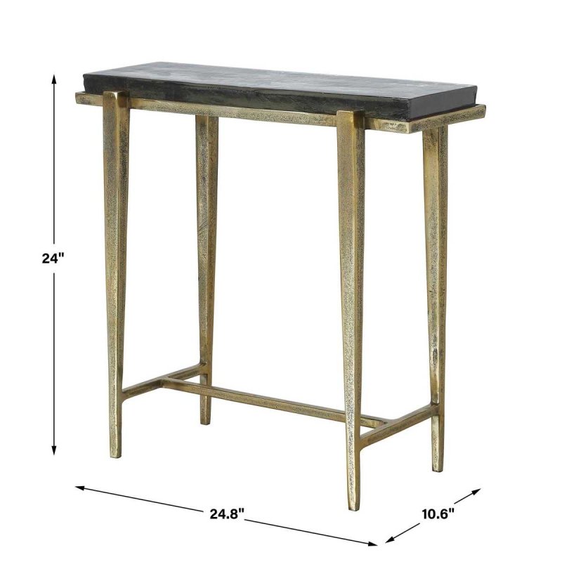 Dimension guide for the Preston Rectangular Glass Accent Table