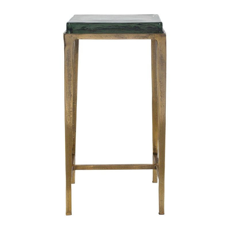 Preston Square Glass Accent Table by Uttermost on a white background