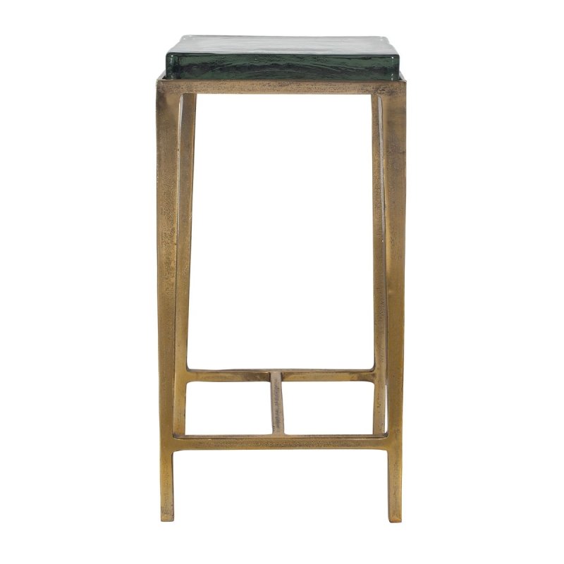 Alternate angle of the Preston Square Glass Accent Table by Uttermost