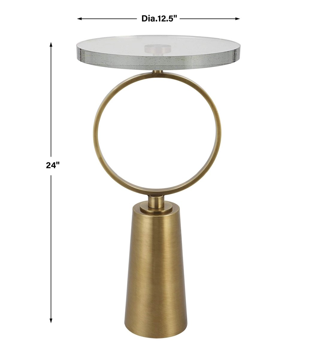 Ringlet Brass Accent Table - Uttermost - Accent Tables by Modest Hut