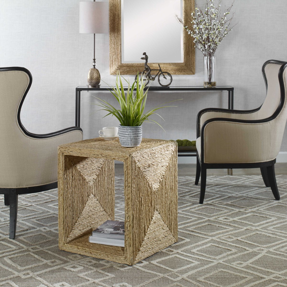 Rora Natural Side Table - Uttermost - Accent Tables by Modest Hut