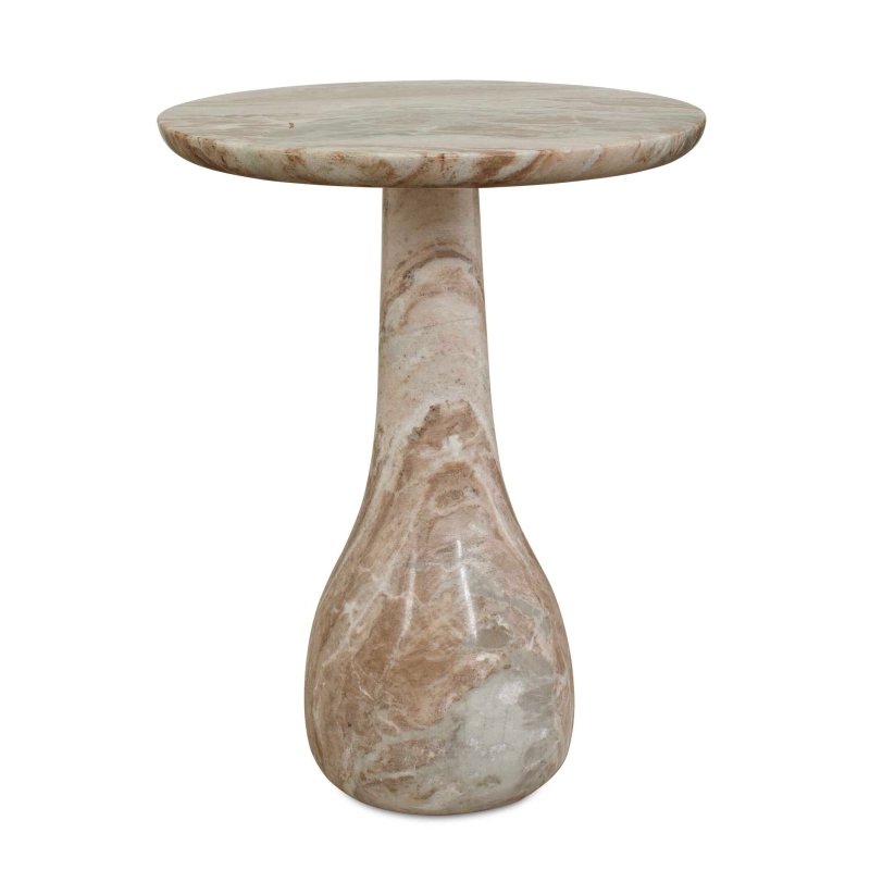 Shura Indoor-Outdoor Marble Accent Table - Accent Tables