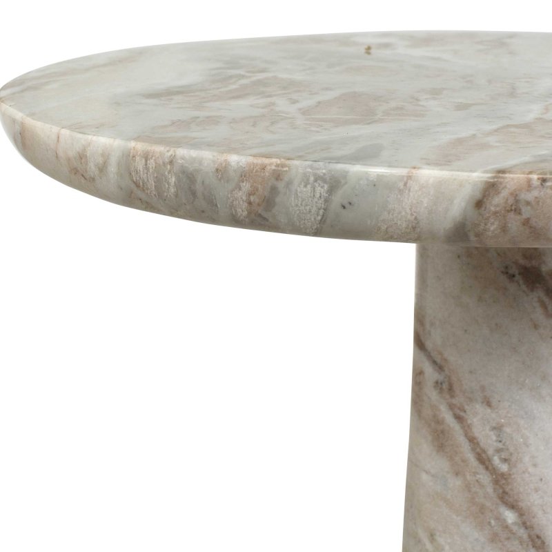 Shura Indoor-Outdoor Marble Accent Table - Accent Tables