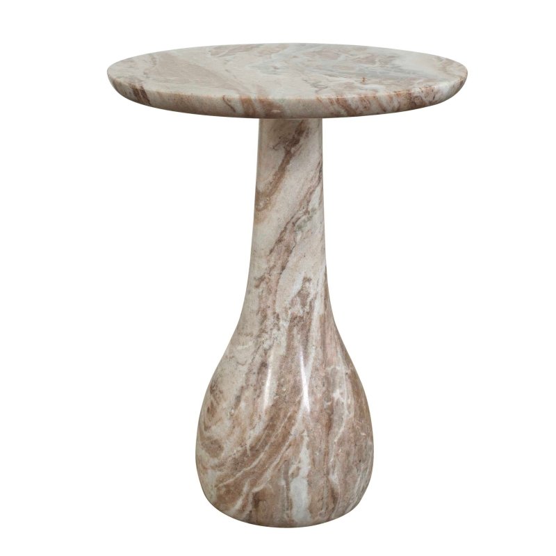 Shura Indoor-Outdoor Marble Accent Table - Accent Tables