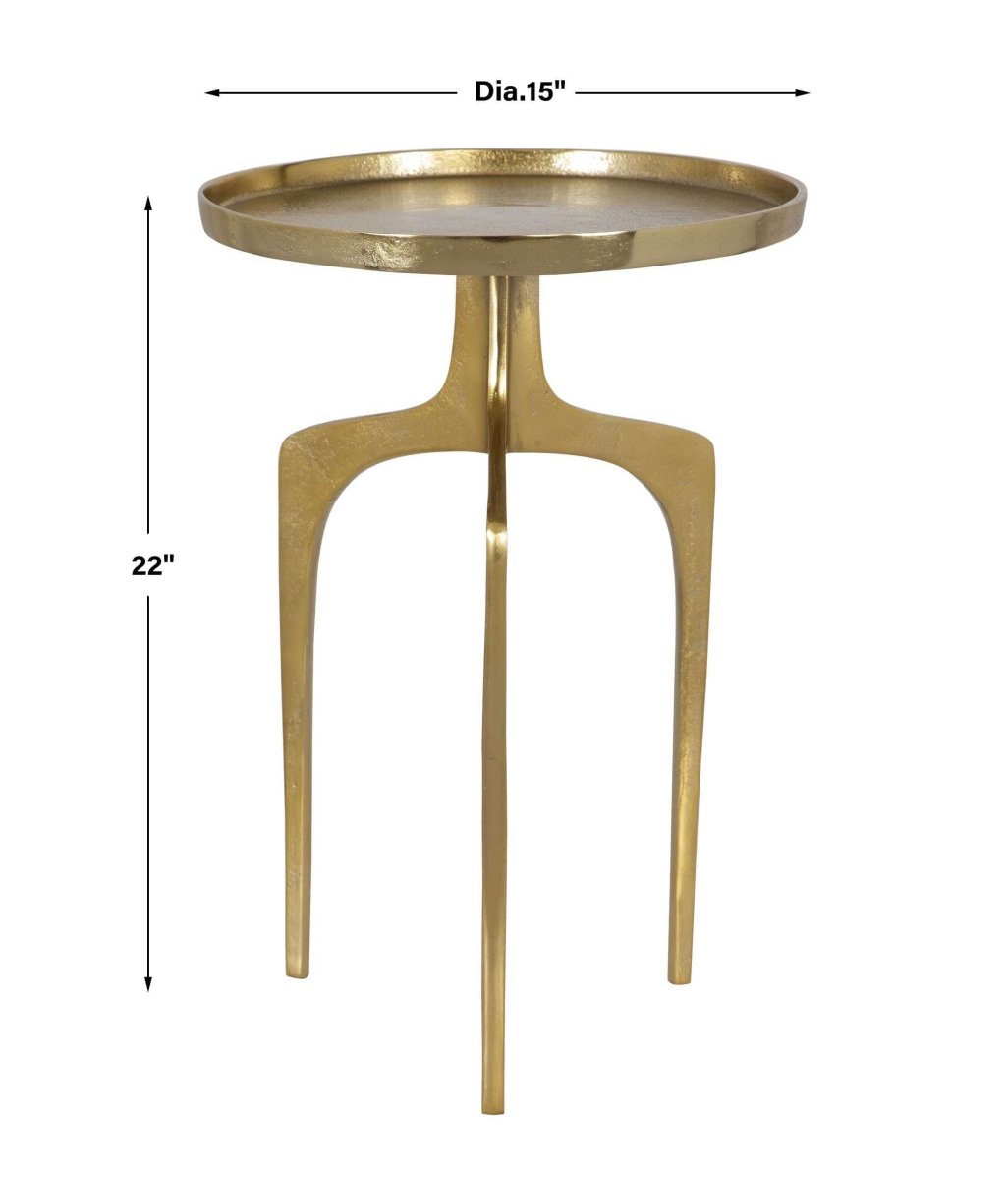 Soft Gold Textured Accent Table - Uttermost - Accent Tables by Modest Hut