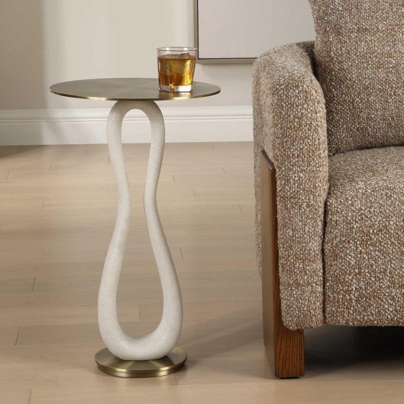 Sonia Modern Brass Accent Table - Accent Tables
