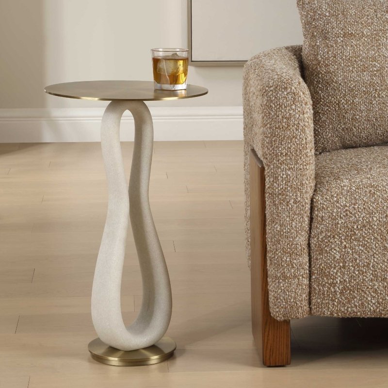 Sonia Modern Brass Accent Table - Accent Tables