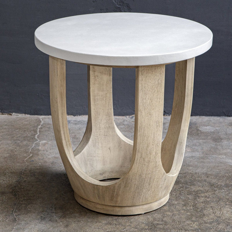 Tatli Stone Top Side Table - Uttermost - Accent Tables by Modest Hut