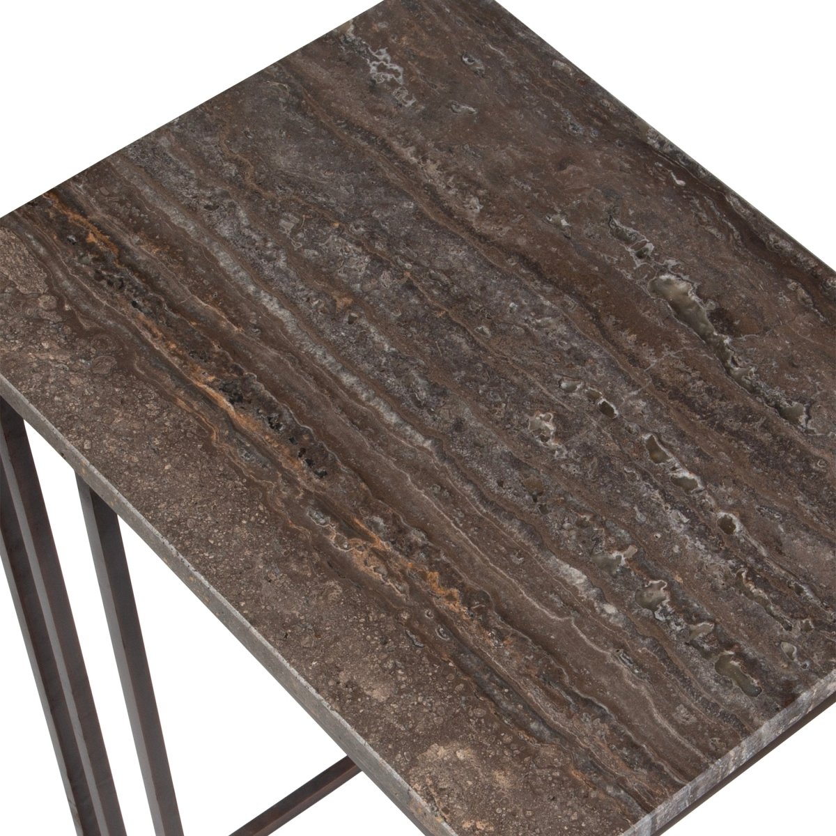 Theodore Travertine Accent Table - Uttermost - Accent Tables by Modest Hut