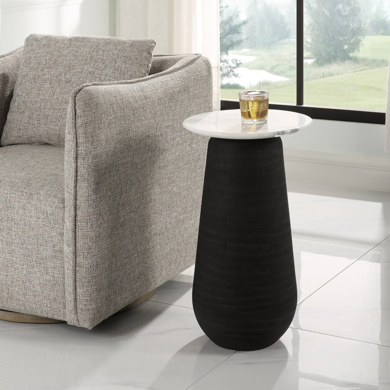 Total Eclipse Marble Accent Table - Uttermost - Accent Tables by Modest Hut