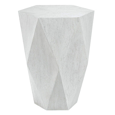 Voker White Geometric End Table - Uttermost - Accent Tables by Modest Hut