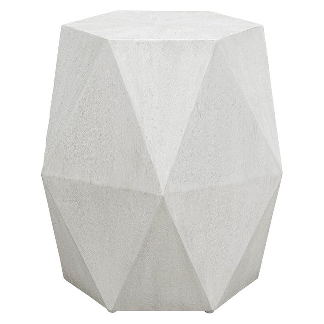 Volker White Geometric Accent Table - Uttermost - Accent Tables by Modest Hut