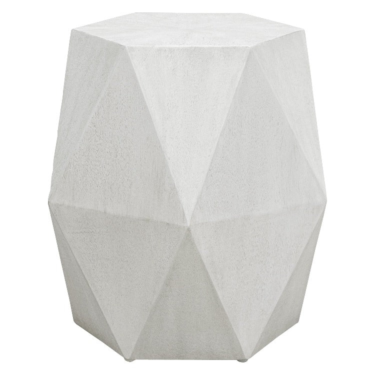 Volker White Geometric Accent Table - Uttermost - Accent Tables by Modest Hut