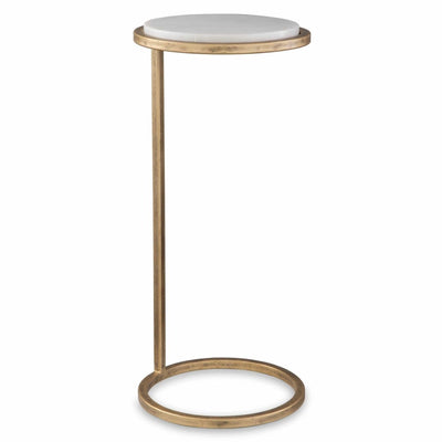 White Marble Top Accent Table - Uttermost - Accent Tables by Modest Hut