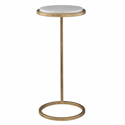 White Marble Top Accent Table - Uttermost - Accent Tables by Modest Hut
