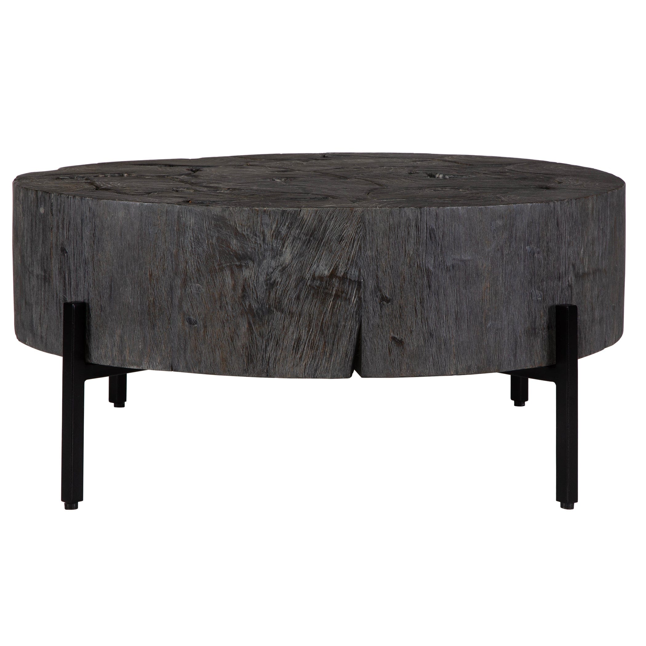 Adjoin Rustic Black Coffee Table Uttermost